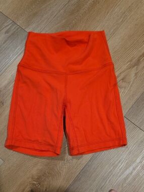 lululemon athletica High-Rise Orange Bike Shorts